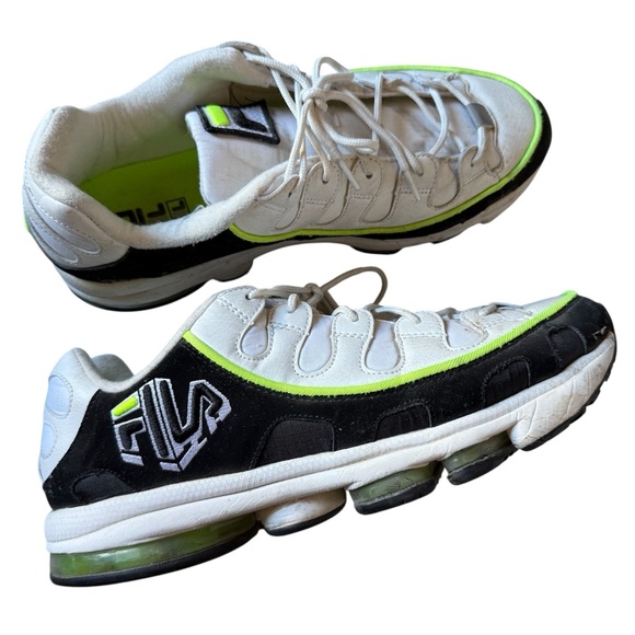 Fila Other - Fila White and Black Sneakers with Neon Highlights